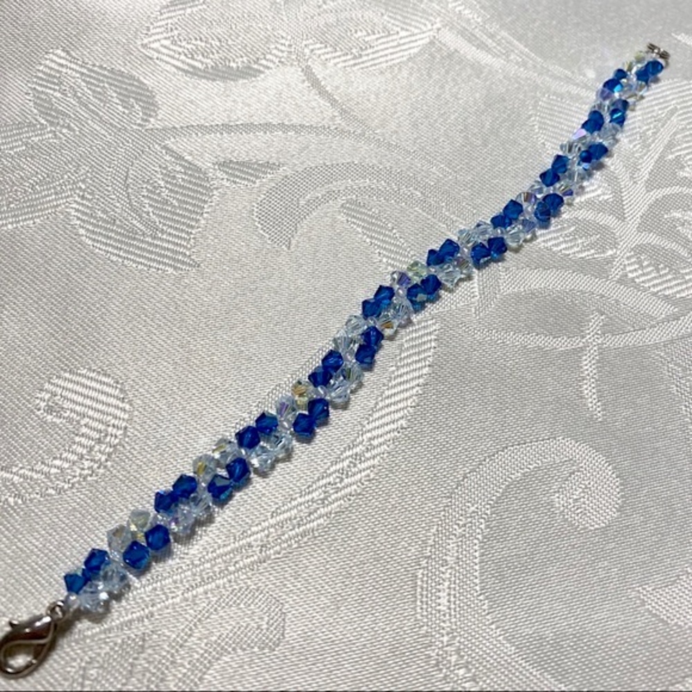 Swarovski Crystal Blue Pattern Bracelet